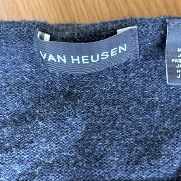 Van Heusen Men’s Large V-Neck 100% Cotton Sweater, Heather Blue. - Picture 3 of 5